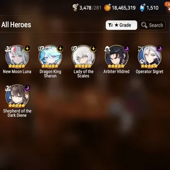 Epic Seven Accounts High-End Global Unverif| 6 ML (Shepherd ot Dark Diene, LOTScales, NM Luna, AVildred, etc