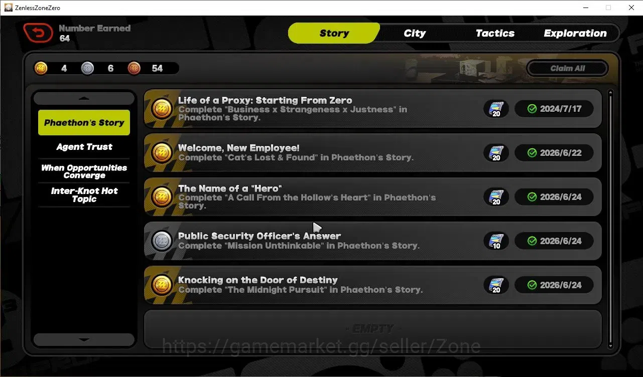 Zenless Zone Zero Accounts ASIA|IK 34|S1 Ch3|1,2K Polyc+15 EMT|3 Limited,2 VH image 16