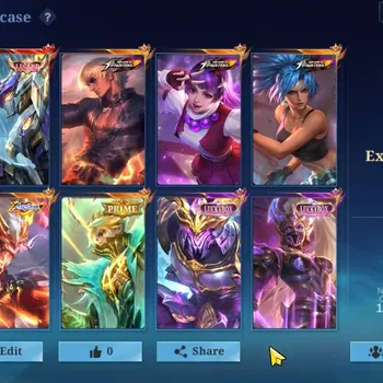 Mobile Legends: Bang Bang Accounts Collector Hero 133 Skin 374|Ex Glory 52|Legend Saber,KoF Gusion,Guin,Karina,AllStar
