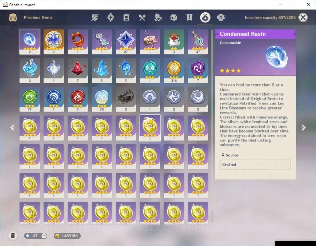 Genshin Impact Accounts ASIA|AR 56|10 Limited+4(*5Weapon)|(Clorinde,Raiden image 10