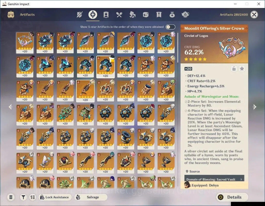 Genshin Impact Accounts ASIA|AR 56|10 Limited+4(*5Weapon)|(Clorinde,Raiden image 6