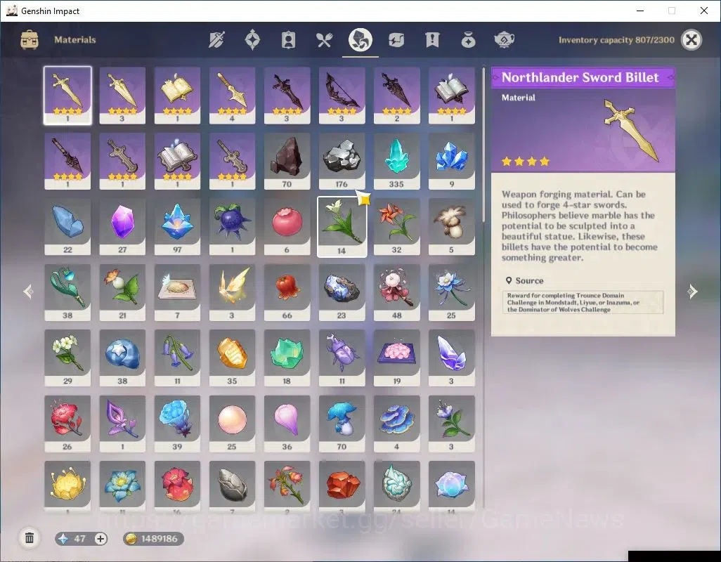 Genshin Impact Accounts ASIA|AR 56|10 Limited+4(*5Weapon)|(Clorinde,Raiden image 8
