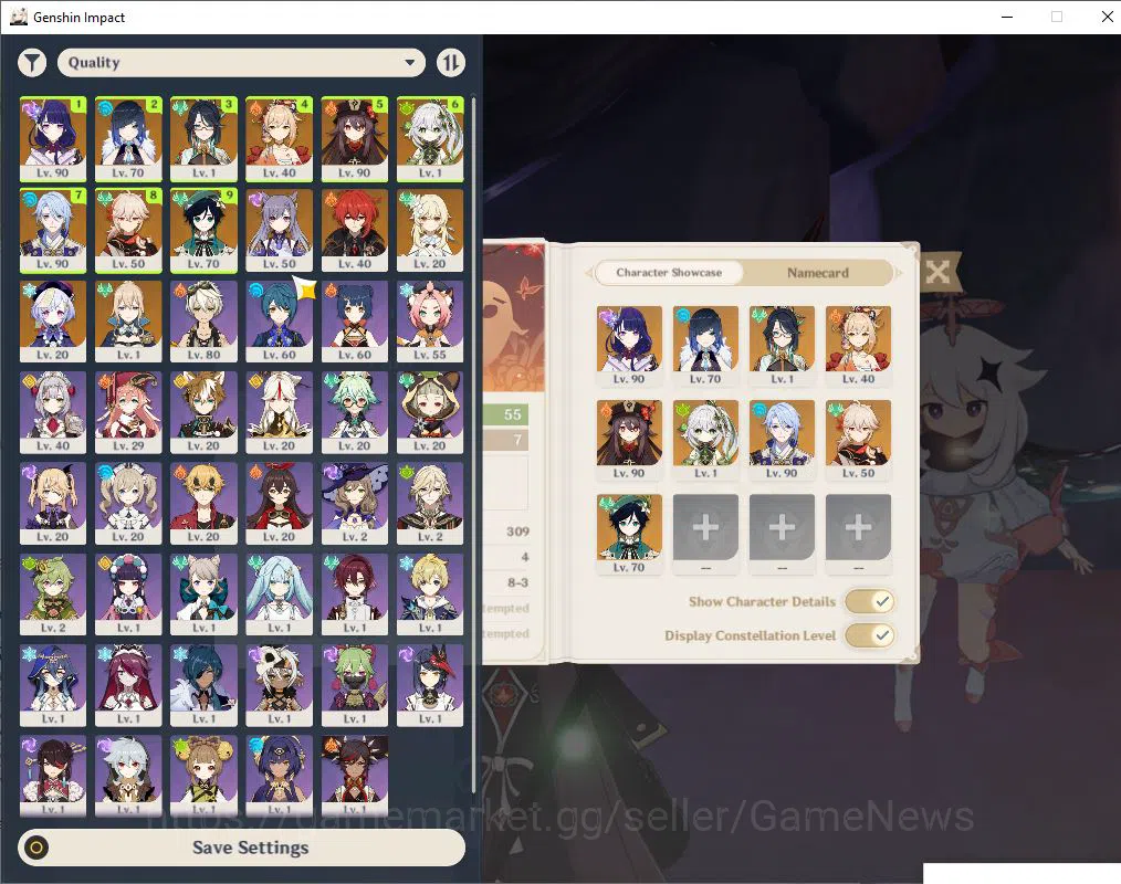 Genshin Impact Accounts Asia|AR 55|9 Limited +2(*5Weapon)|Raiden,Yelan,Xia image 2
