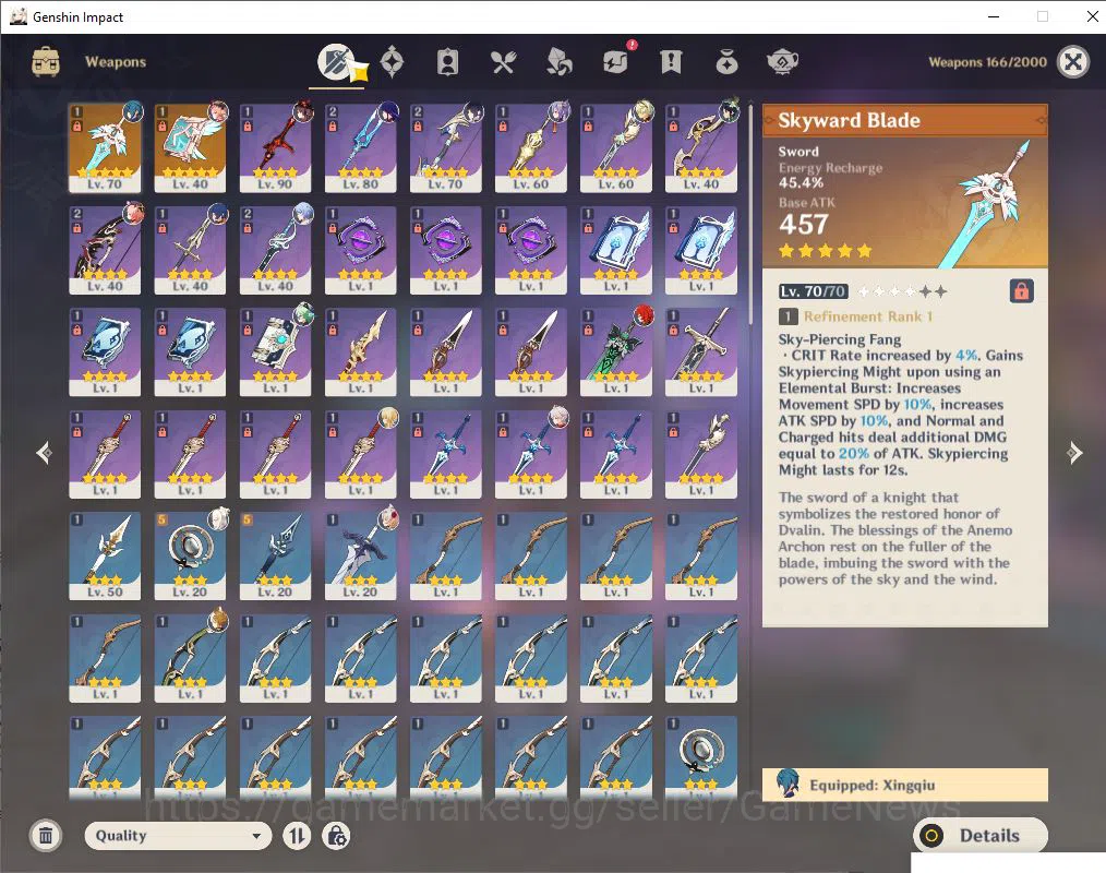 Genshin Impact Accounts Asia|AR 55|9 Limited +2(*5Weapon)|Raiden,Yelan,Xia image 4