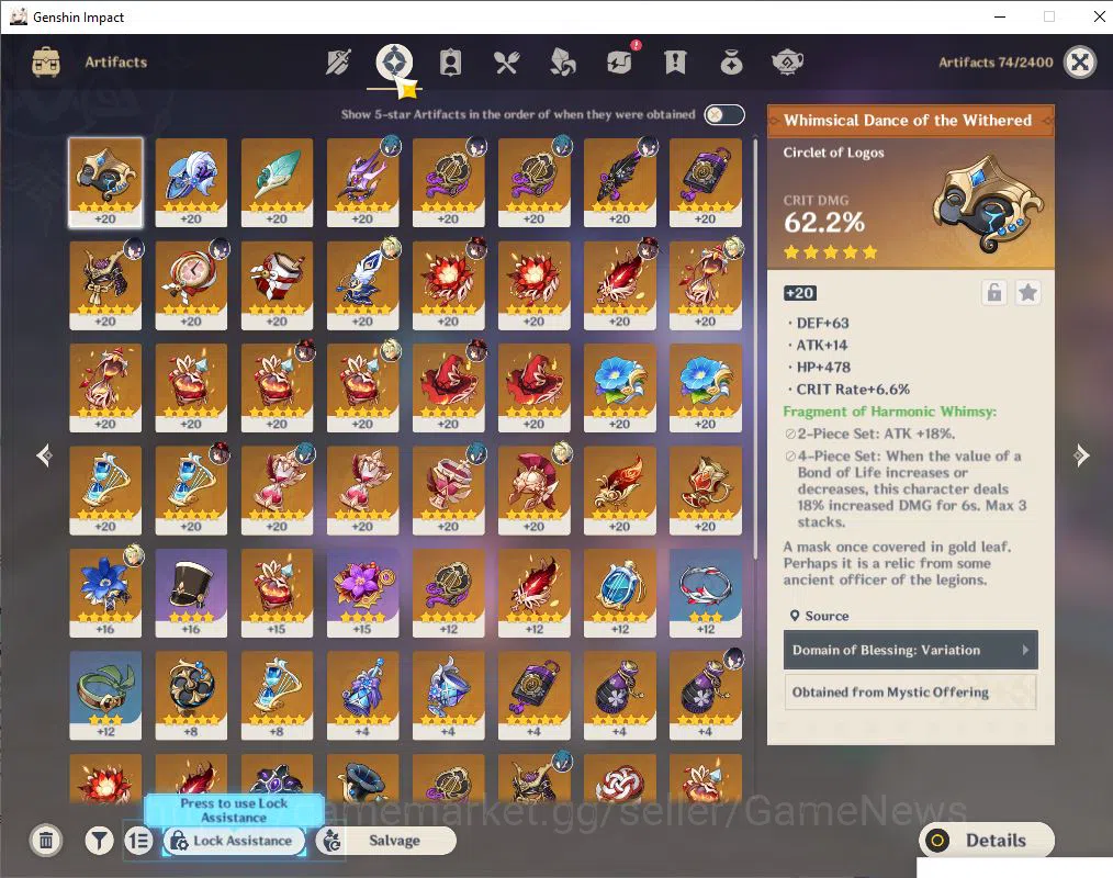 Genshin Impact Accounts Asia|AR 55|9 Limited +2(*5Weapon)|Raiden,Yelan,Xia image 5