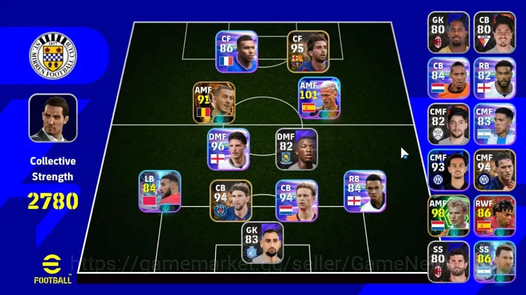 eFootball Accounts Others Android|Power 2780|Big Time Eden Hazard 14 Jul'18|Epic Dennis Bergkamp|Show Time Dani 1