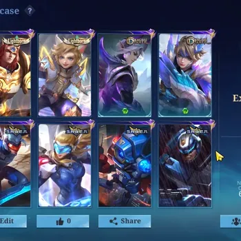 Mobile Legends: Bang Bang Accounts Collector Hero 115|Skin 179|CC Natalia,Lb(Harith,Tigreal),Pace Fanny,Myst Julian,Naruto