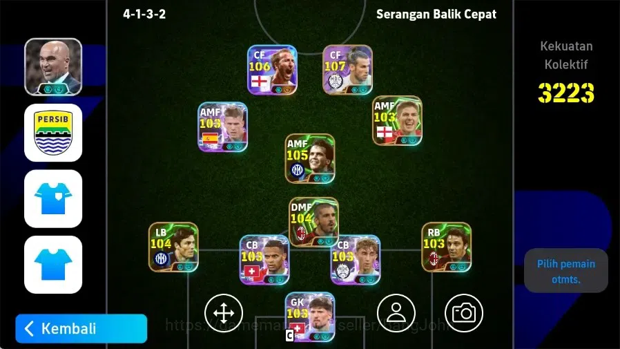 eFootball Accounts Legends & Iconic Players Mobile|PW 3223|Gareth Bale Sasuke,New Harry Kane ShowT,Lothar Mattahus Epic,Andy 1