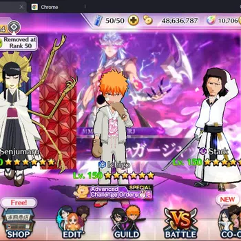 Bleach: Brave Souls Accounts Starter Global |106K BP+10K Orb|Fresh Story|IchigoDT,CAC|Senjumaru TYBW25|Stark FBV|Byakuya