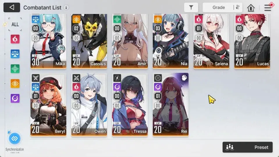 Chaos Zero Nightmare Accounts GLOBAL Lv30|6 SSR[Diana,Nine,Narja,Tiphera,Yuki,Kh image 4