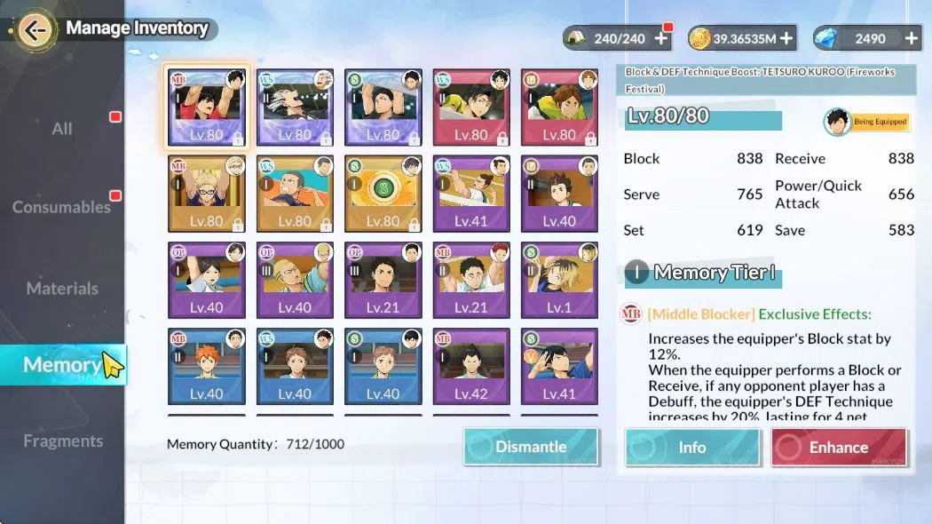 HAIKYU!! FLY HIGH Accounts SEA Lv54|3 SP [Kuroo,Akaashi,Bokuto]+Memo 3UR [(Sa image 13