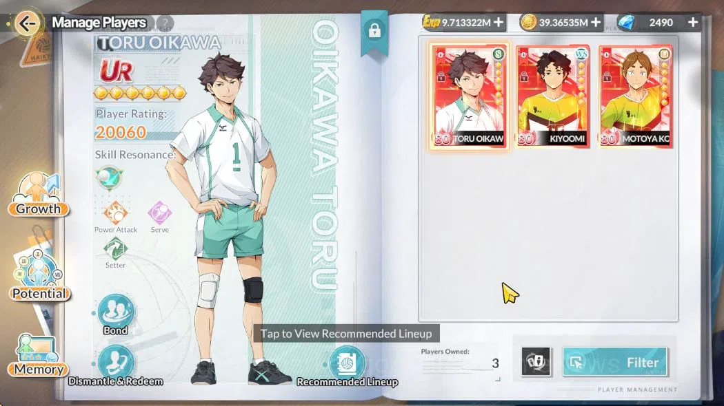 HAIKYU!! FLY HIGH Accounts SEA Lv54|3 SP [Kuroo,Akaashi,Bokuto]+Memo 3UR [(Sa image 2