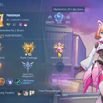 Mobile Legends: Bang Bang Accounts Collector Hero 88|Skin 195|Ex Glory 62|Angela [Aspirants & Annual],Floryn Sanrio,Karina