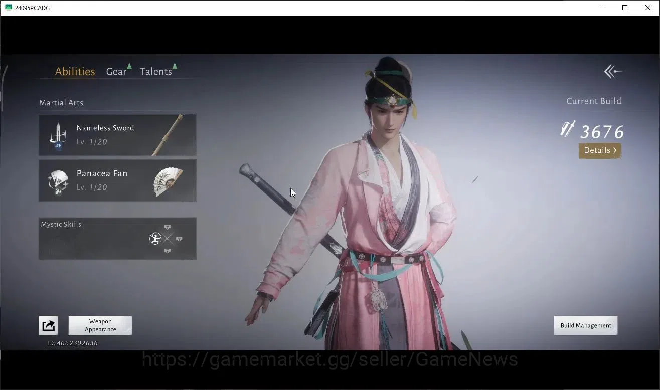Where Winds Meet Accounts GLOBAL|Lv 5|GS 3676|1 Harmonic Core|Nameless Sword|Lone March set,Anthem of Ages,Golden 5