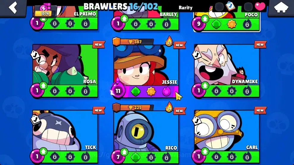 Brawl Stars Accounts 1376 Trophy|16 Brawlers 1 Max Lvl [Jessie]|12 Skin image 7