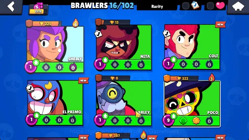 Brawl Stars Accounts 1376 Trophy|16 Brawlers 1 Max Lvl [Jessie]|12 Skin image 8