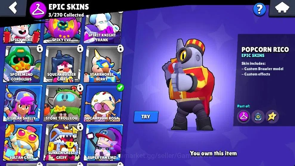 Brawl Stars Accounts 1376 Trophy|16 Brawlers 1 Max Lvl [Jessie]|12 Skin image 9