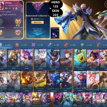 Mobile Legends: Bang Bang Accounts Rare Skin BEST OFFER | HERO 133 | SKIN 222 | THUNDER ASCENDANT GRANGER | WARRIORESS