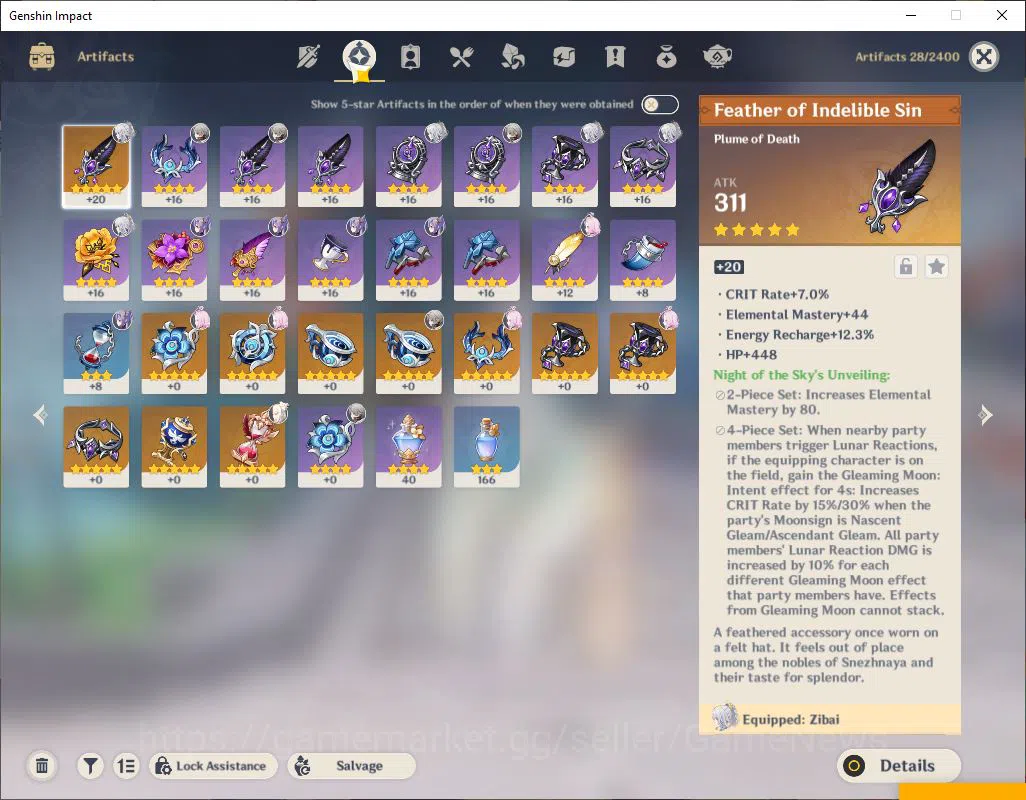 Genshin Impact Accounts ASIA|AR 44|1 Limited +2(*5Weapon)| Zibai |MC Male| image 10