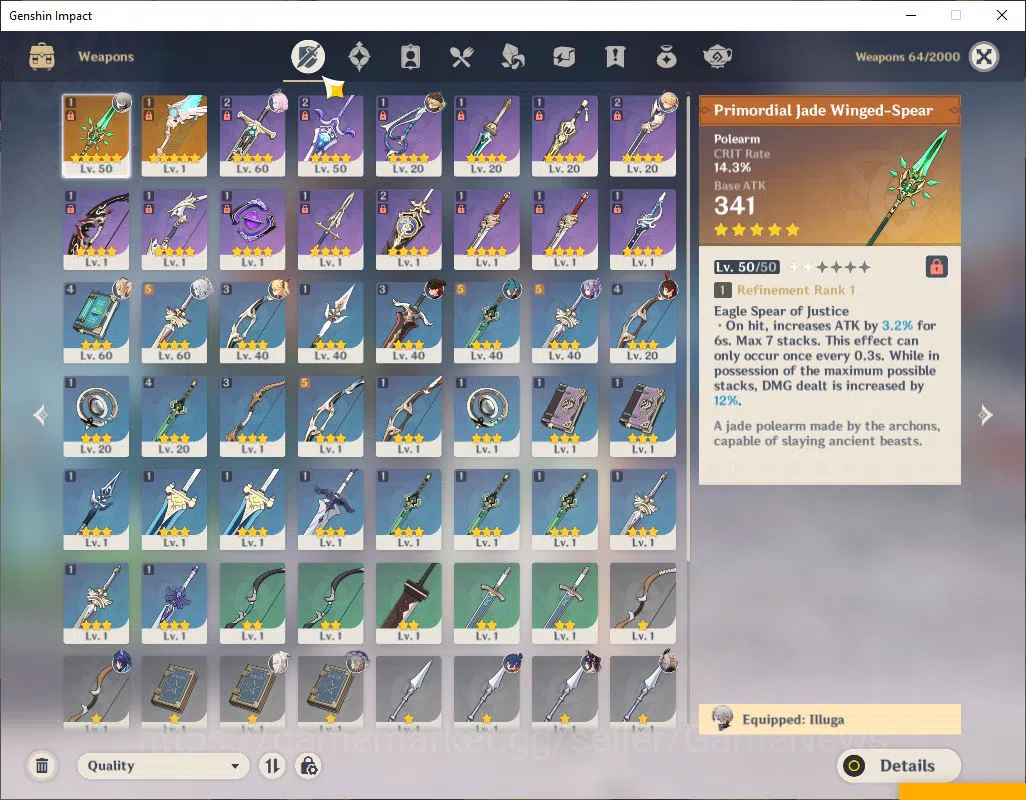 Genshin Impact Accounts ASIA|AR 44|1 Limited +2(*5Weapon)| Zibai |MC Male| image 11