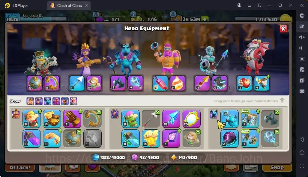 Clash of Clans Accounts High-End TH 15-BH 9| LVL160 | BK85,AQ76,MP51,GW60,RC31,DD4 | BM14 BC16 | 2 Legend skin & 3 Gold |Gem 13