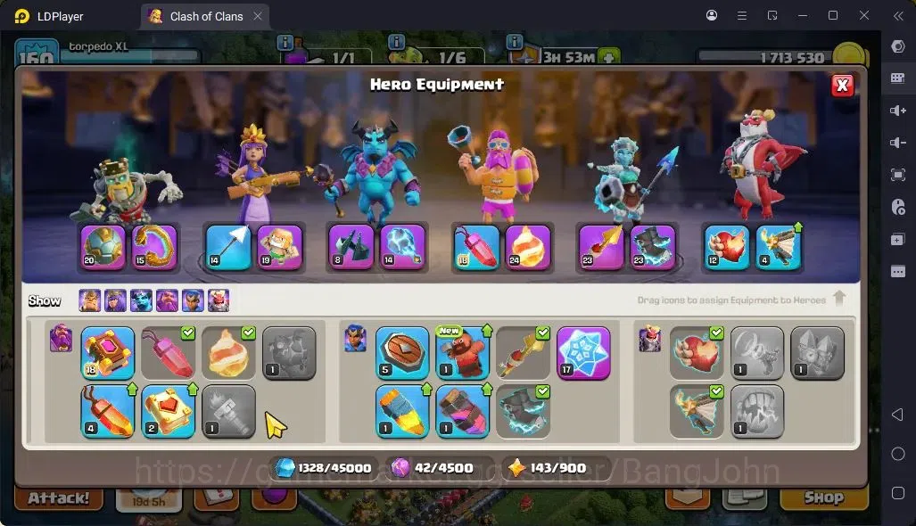 Clash of Clans Accounts High-End TH 15-BH 9| LVL160 | BK85,AQ76,MP51,GW60,RC31,DD4 | BM14 BC16 | 2 Legend skin & 3 Gold |Gem 14