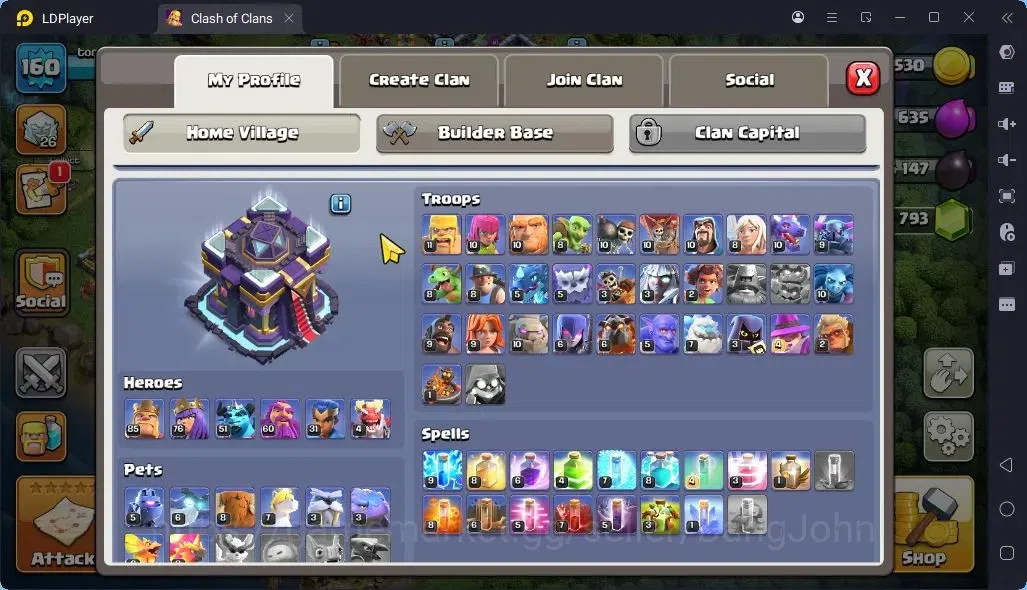 Clash of Clans Accounts High-End TH 15-BH 9| LVL160 | BK85,AQ76,MP51,GW60,RC31,DD4 | BM14 BC16 | 2 Legend skin & 3 Gold |Gem 2