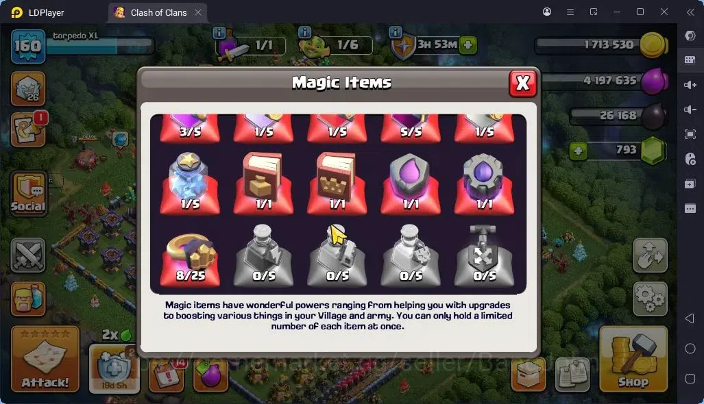 Clash of Clans Accounts High-End TH 15-BH 9| LVL160 | BK85,AQ76,MP51,GW60,RC31,DD4 | BM14 BC16 | 2 Legend skin & 3 Gold |Gem 6