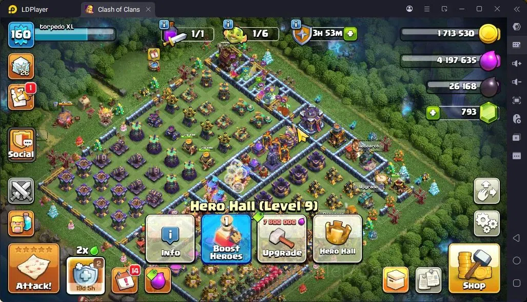 Clash of Clans Accounts High-End TH 15-BH 9| LVL160 | BK85,AQ76,MP51,GW60,RC31,DD4 | BM14 BC16 | 2 Legend skin & 3 Gold |Gem 8