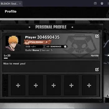 BLEACH: Soul Resonance Accounts Nuverse SEA|Lv.23|5 SSR 2 Sign (Ichigo Bankai,Yoruichi,Tosen,Gin,Bambietta+Stamp)|Log