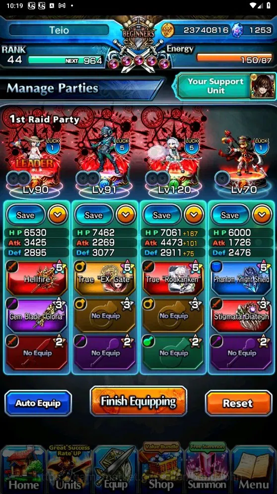 Grand Summoners Accounts Global | Rank 44 |1.253 Crystal|6 Ascend|Chloe (Fa image 4