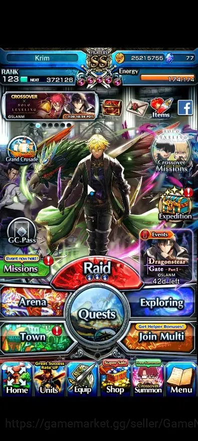 Grand Summoners Accounts Global|Rank 123|1 Sp Art|36 Ascend 11 TW|(Saitama, image 1