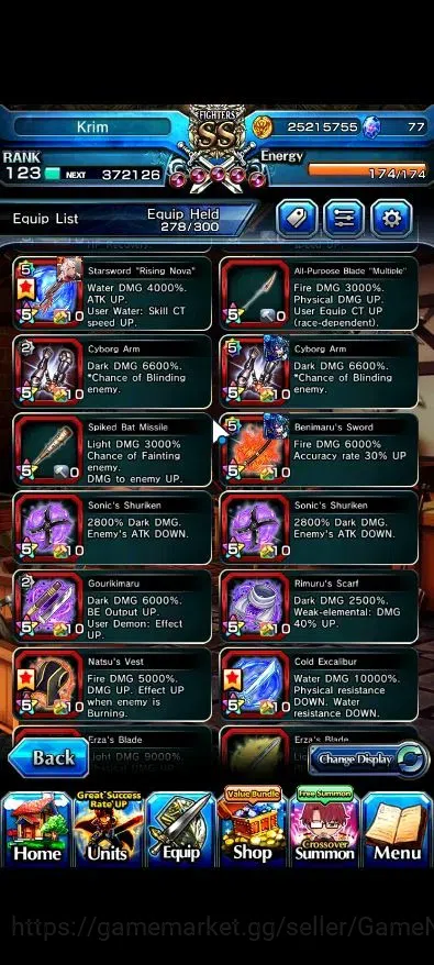 Grand Summoners Accounts Global|Rank 123|1 Sp Art|36 Ascend 11 TW|(Saitama, image 15