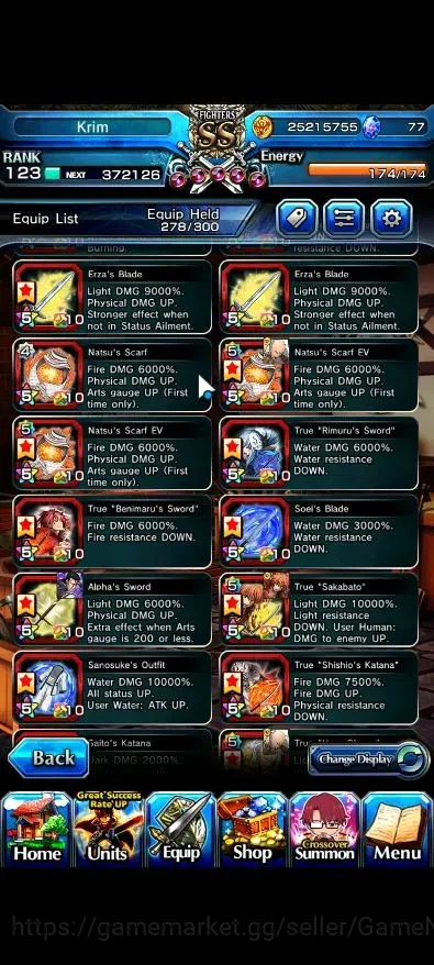 Grand Summoners Accounts Global|Rank 123|1 Sp Art|36 Ascend 11 TW|(Saitama, image 16