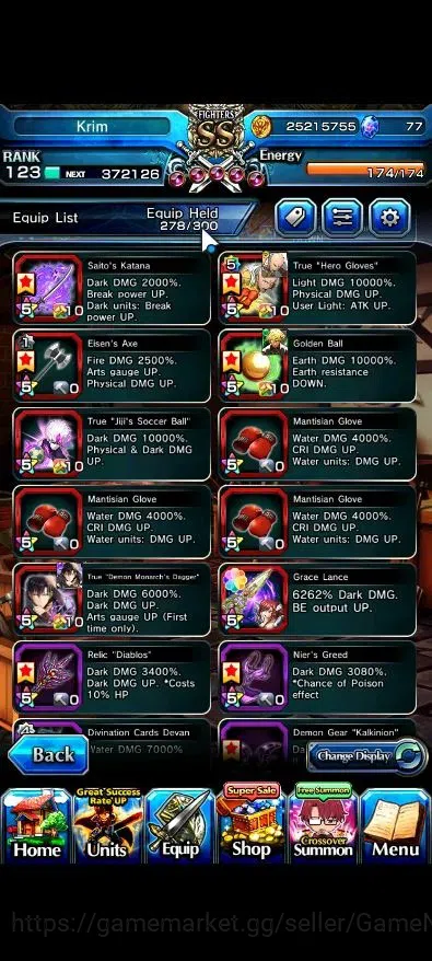 Grand Summoners Accounts Global|Rank 123|1 Sp Art|36 Ascend 11 TW|(Saitama, image 17
