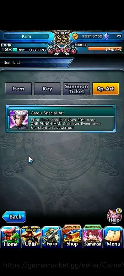 Grand Summoners Accounts Global|Rank 123|1 Sp Art|36 Ascend 11 TW|(Saitama, image 2