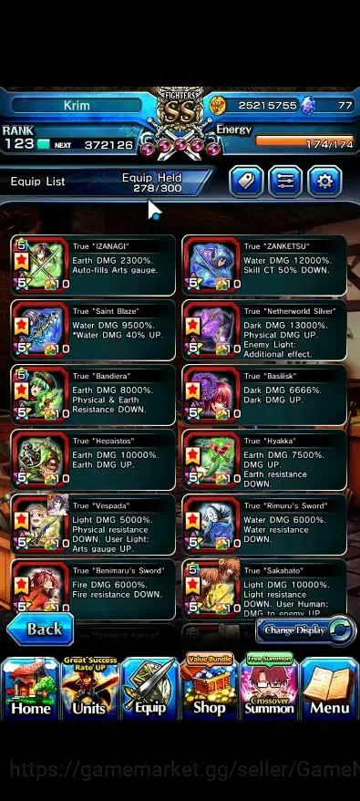 Grand Summoners Accounts Global|Rank 123|1 Sp Art|36 Ascend 11 TW|(Saitama, image 7