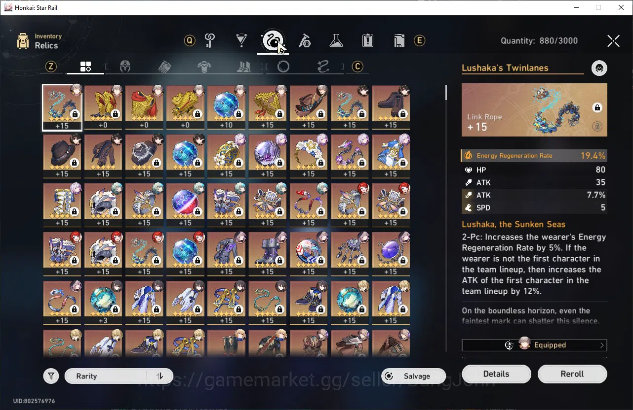 Honkai Star Rail Accounts ASIA|TL 68||10 limit|Castorice+sign,Tribbie+sign,T image 8