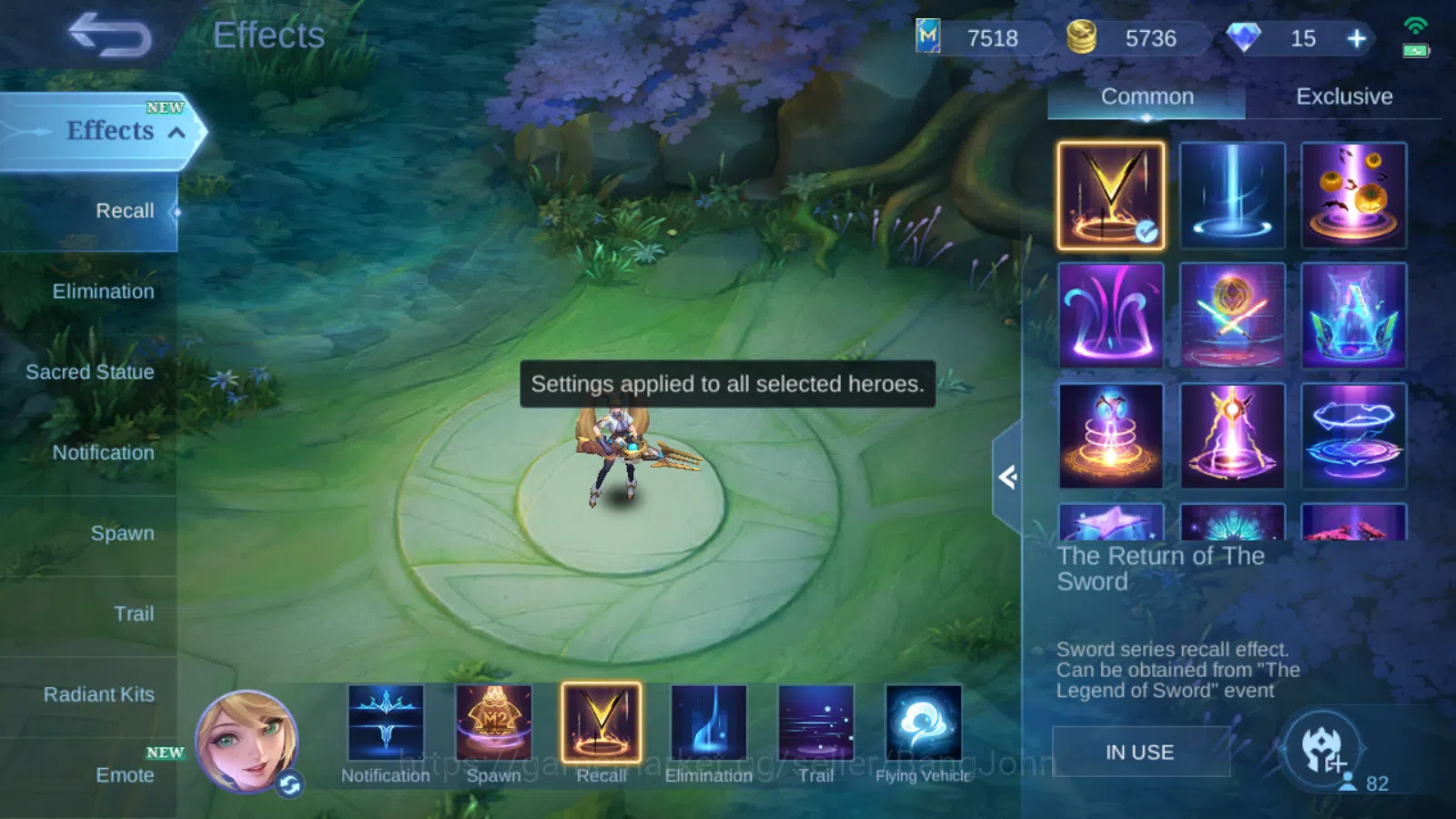 Mobile Legends: Bang Bang Accounts Hero 82 | Skin 128 | Emblem Max 6 | Zodiac Aurora  image 13