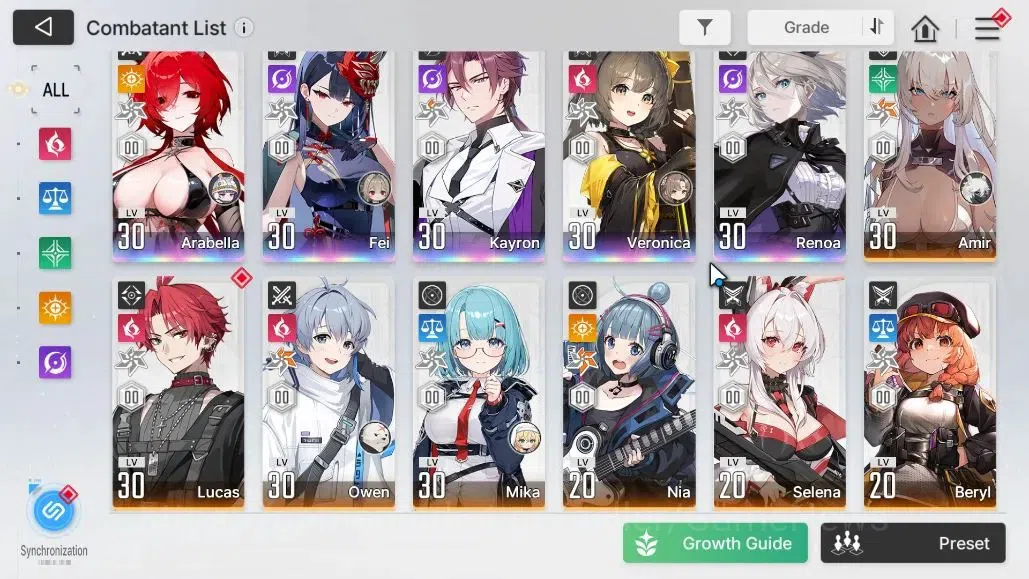 Chaos Zero Nightmare Accounts GLOBAL Lv 30|5 SSR|Arabella,Fei,KayronM1,Veronica,Renoa|+9 1