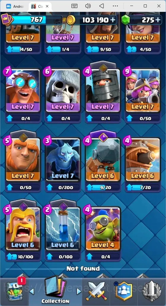 Clash Royale Accounts Mobile |Trophy 6500|6 EVO Cards|1 Hero Card|275 Ge image 10