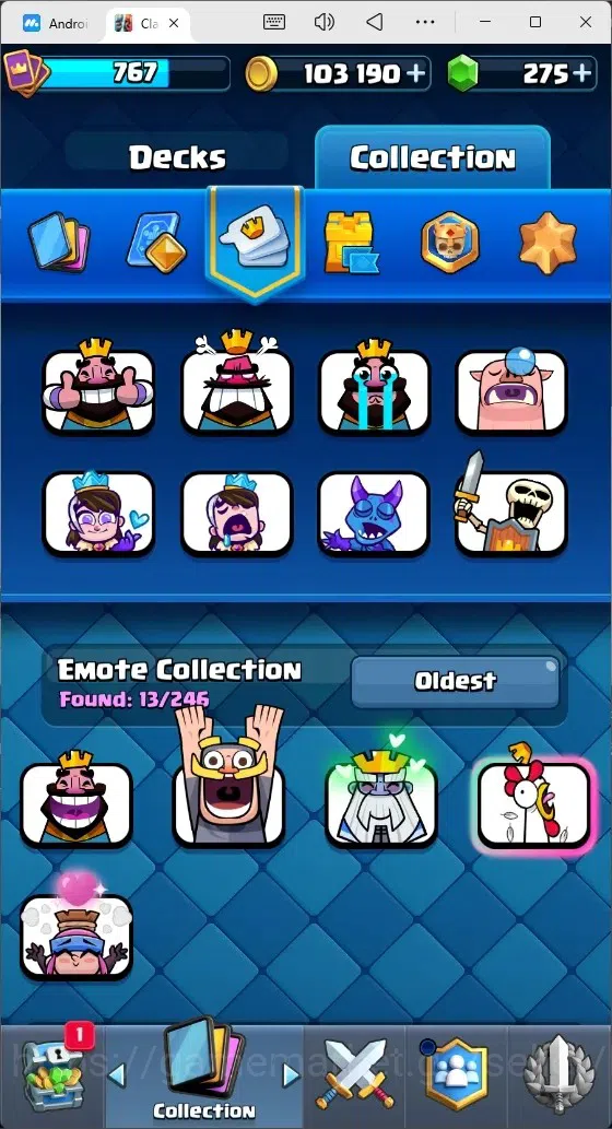Clash Royale Accounts Mobile |Trophy 6500|6 EVO Cards|1 Hero Card|275 Ge image 14