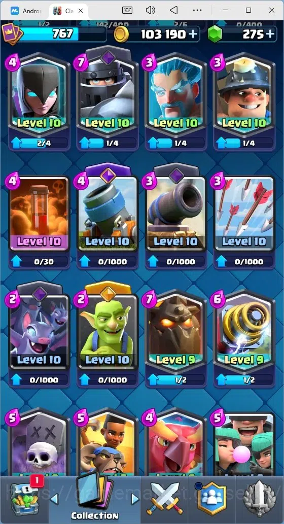Clash Royale Accounts Mobile |Trophy 6500|6 EVO Cards|1 Hero Card|275 Ge image 4