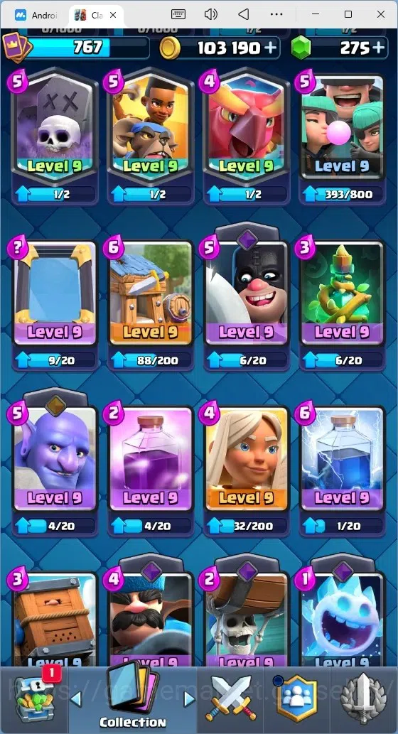 Clash Royale Accounts Mobile |Trophy 6500|6 EVO Cards|1 Hero Card|275 Ge image 5