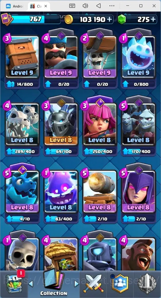 Clash Royale Accounts Mobile |Trophy 6500|6 EVO Cards|1 Hero Card|275 Ge image 6