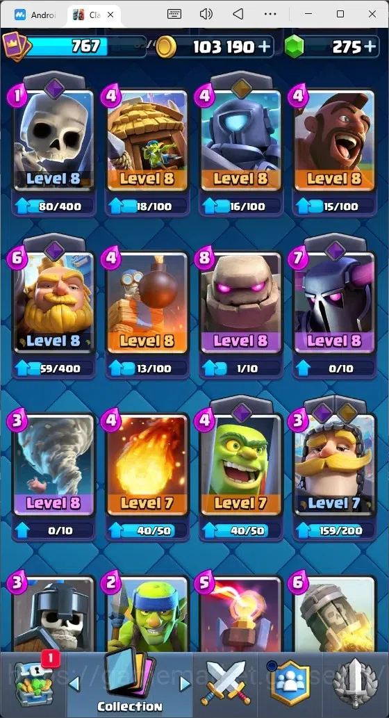 Clash Royale Accounts Mobile |Trophy 6500|6 EVO Cards|1 Hero Card|275 Ge image 7