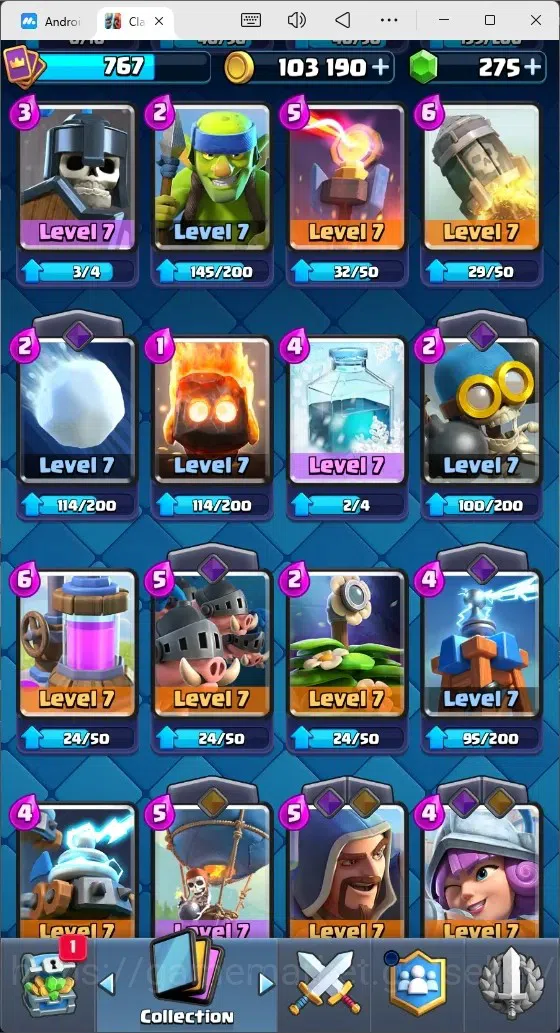 Clash Royale Accounts Mobile |Trophy 6500|6 EVO Cards|1 Hero Card|275 Ge image 8
