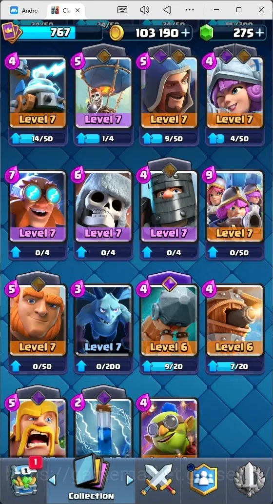 Clash Royale Accounts Mobile |Trophy 6500|6 EVO Cards|1 Hero Card|275 Ge image 9