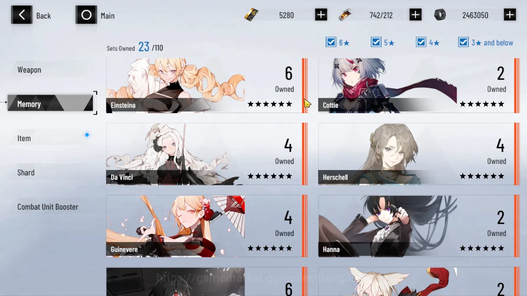 Punishing: Gray Raven Accounts ASIA | Lv 74 | (S Lucia CW Lv 80)+Sign , S Lilith image 10
