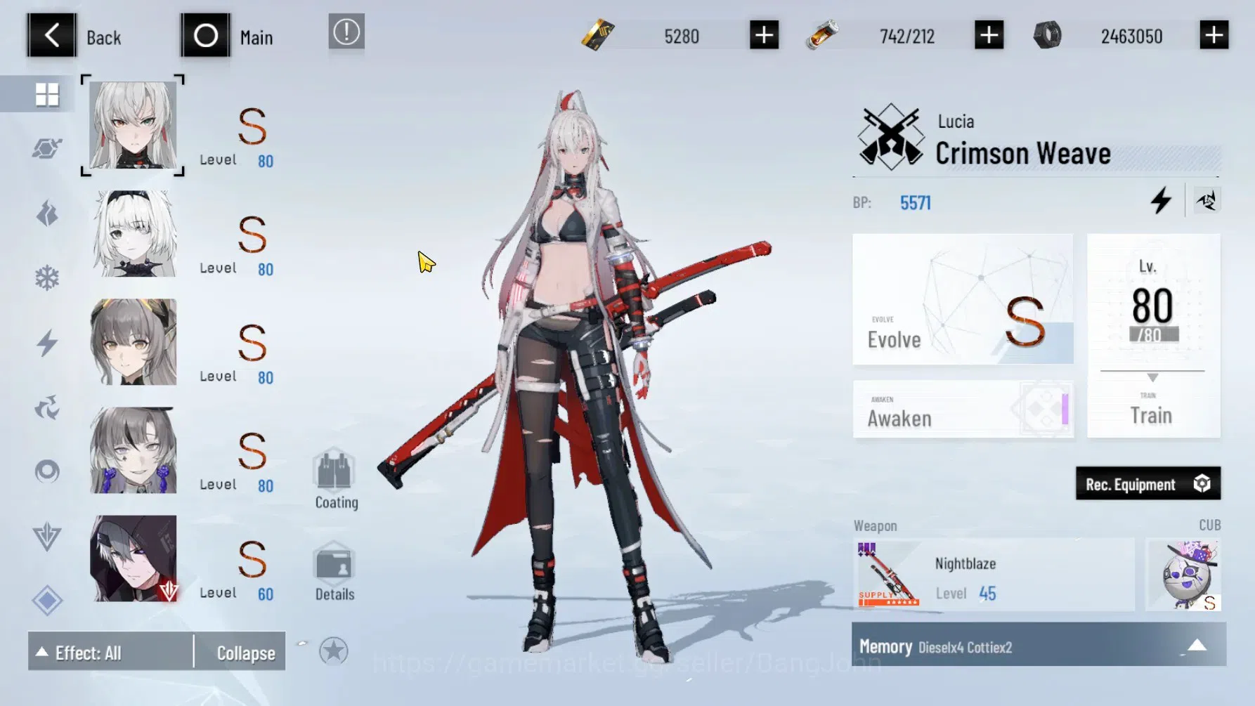 Punishing: Gray Raven Accounts ASIA | Lv 74 | (S Lucia CW Lv 80)+Sign , S Lilith image 2